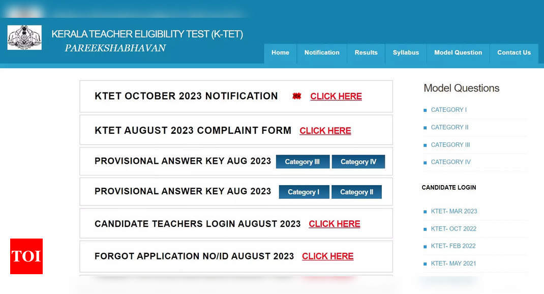 Kerala TET 2023 notification released at ktet.kerala.gov.in, registration begins tomorrow