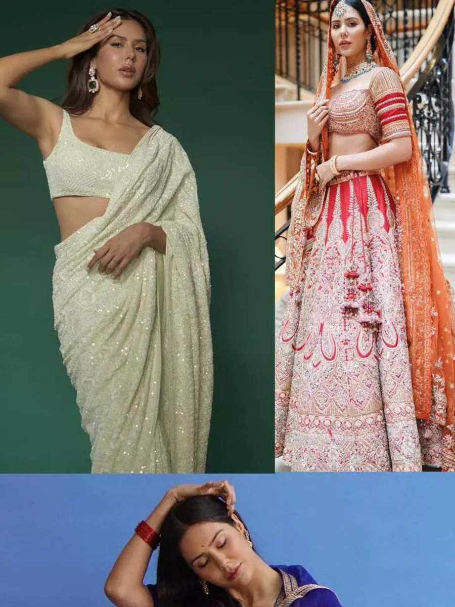 Sonam Bajwa's stunning collection of saree and lehengas | Times of India