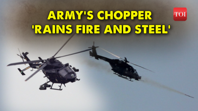 Watch: Indian Army's Rudra attack chopper ‘rains fire and steel’ on mountain