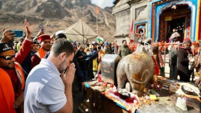 ‘Spiritual journey’: Rahul Gandhi visits Kedarnath ahead of state polls