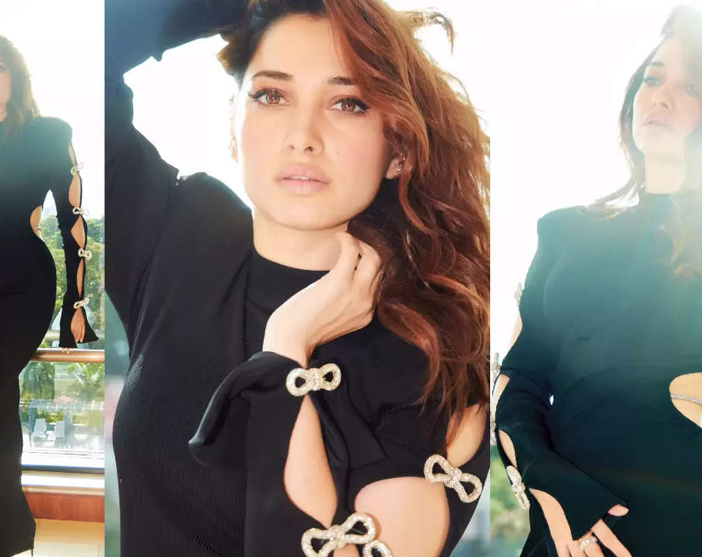 
Tamannaah Bhatia casts a spell on fans in black outfit; netizens go 'Uffff'
