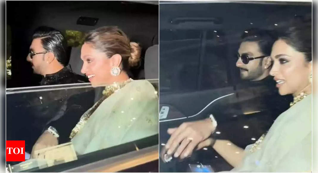 Ranveer Singh and Deepika Padukone steal hearts with their PDA post attending a wedding reception in Mumbai | Hindi Movie News – Times of India
