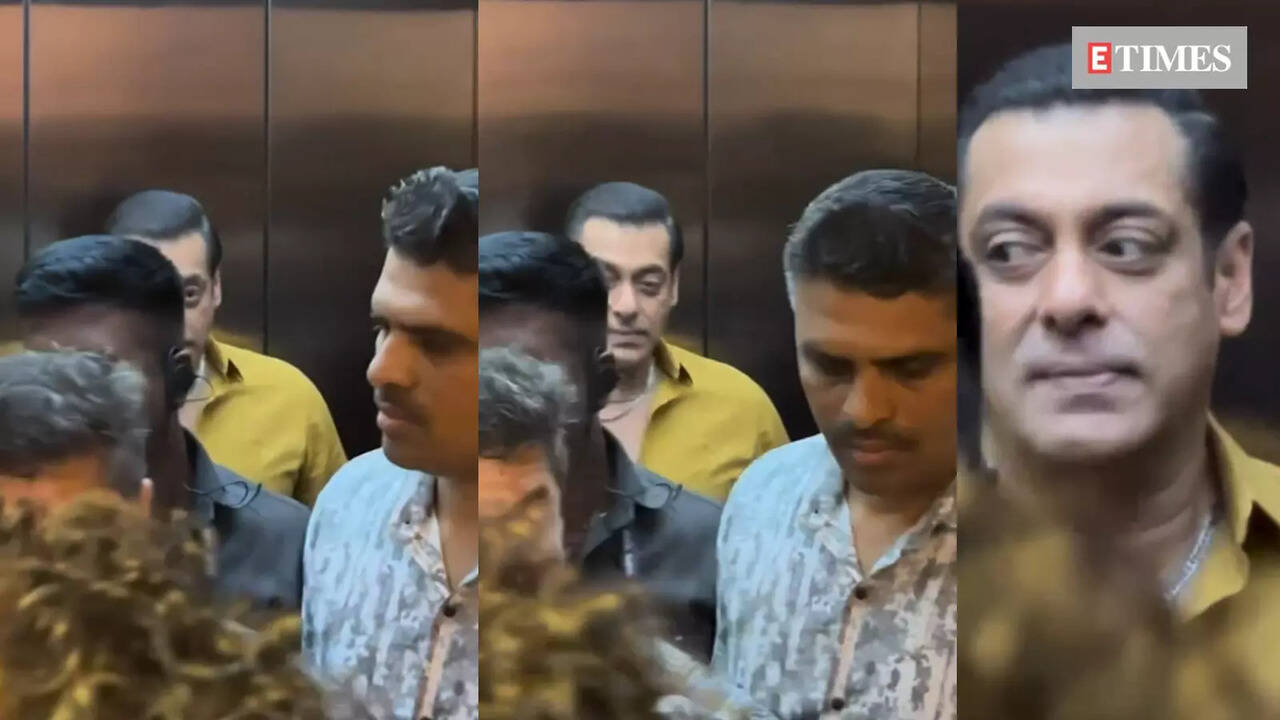 Watch: Salman Khan gets overshadowed as his Y+ security team takes up all  space in lift; video gets viral