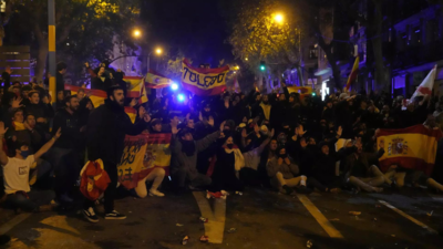 Protests turn ugly as pressure mounts on Spain's acting government for amnesty talks with Catalans