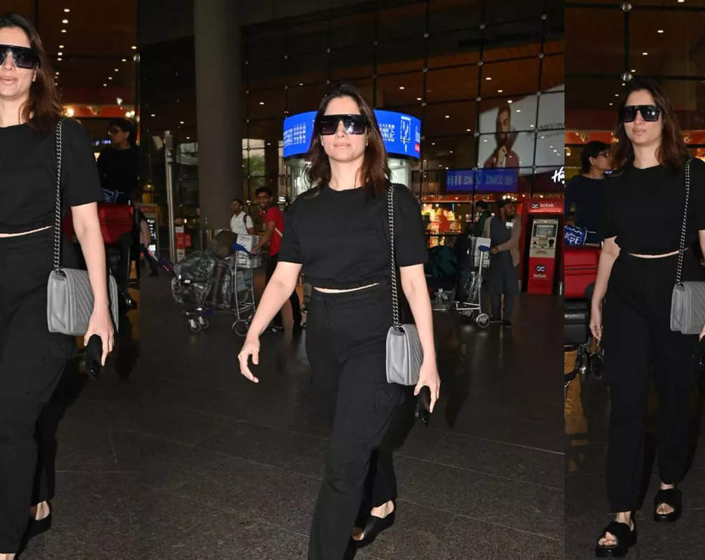 
Tamannaah Bhatia looks effortlessly gorgeous in an all-black outfit, wishes Happy Diwali to paparazzi
