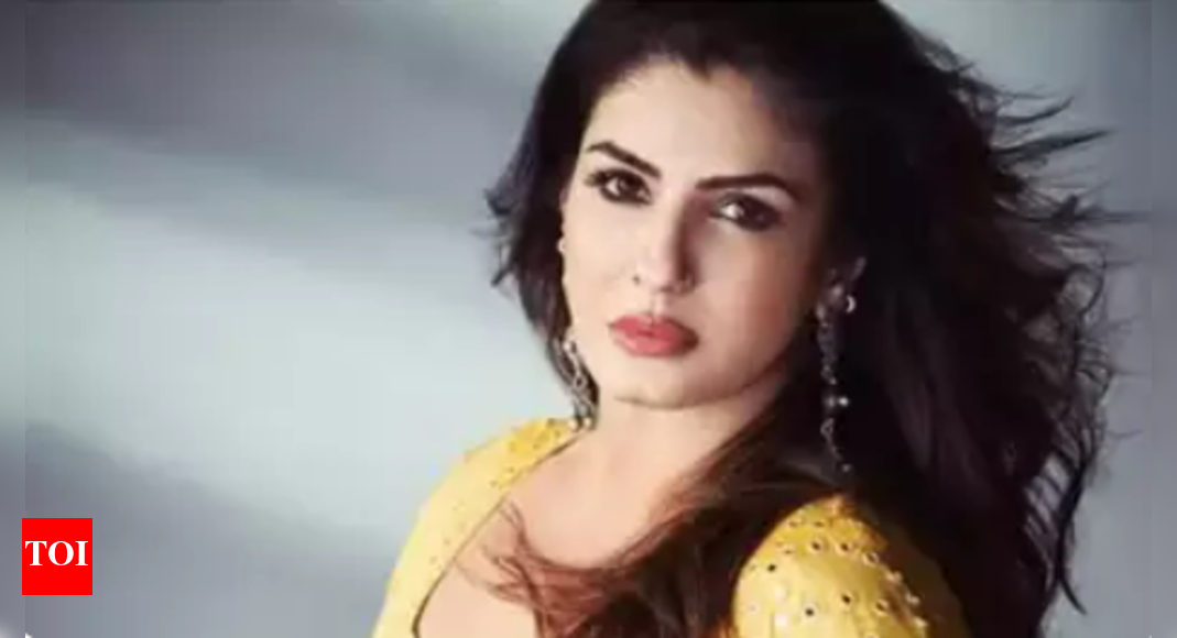 Raveena Tandon dons traditional red ensemble as she performs Ganga Aarti in Rishikesh, ahead of Diwali: see video inside – Times of India