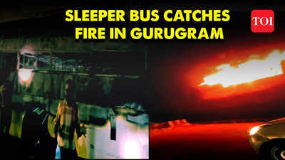 At least 2 dead, several injured after sleeper bus catches fire in Gurugram