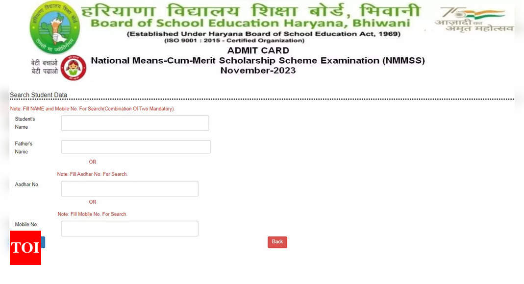 Haryana NMMS 2023 admit card released on scertharyana.gov.in; download here