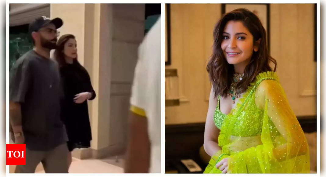 Anushka Sharma clicked flaunting a baby bump during her outing with Virat Kohli in Bengaluru; fans REACT – WATCH video – Times of India