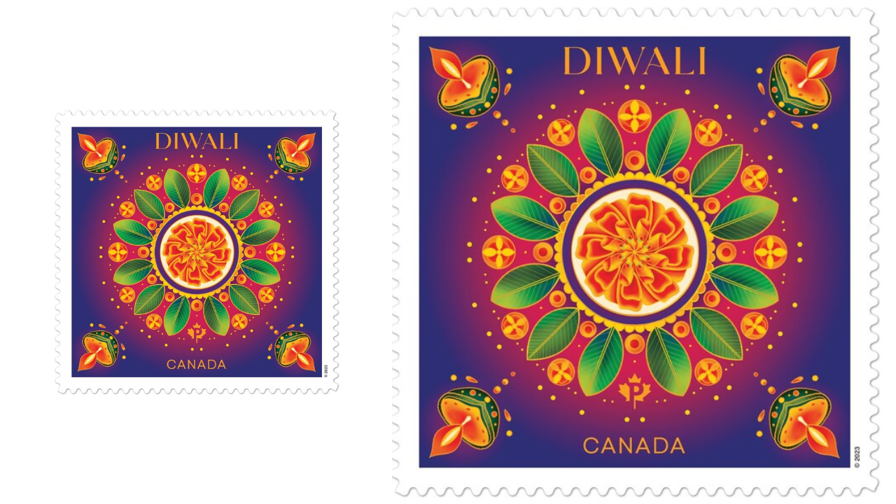 Canada Post unveils stamp to mark Diwali India News Times of India