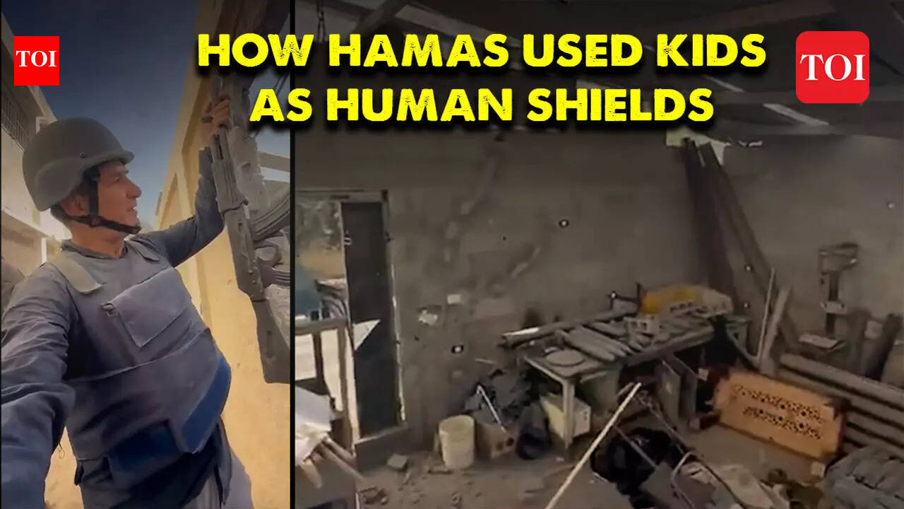 Watch: Israeli forces show how Hamas used a school in Gaza as its ...