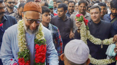 Telangana polls: AIMIM president Owaisi campaigns door-to-door for Karwan constituency candidate