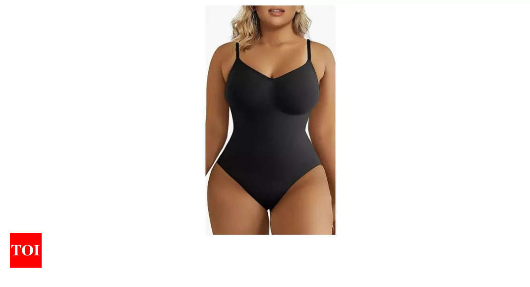 Long Sleeve Bodysuit For Women Sexy Scoop Neck Tops Body Suits Women  Fashion Bodysuits Jet Black XX-Large