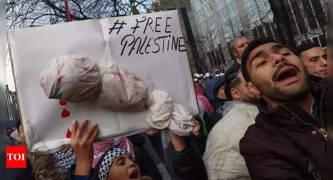 Rally: More than 20,000 people join pro-Palestinian rally in Brussels