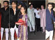 
Alia Bhatt, Ranbir Kapoor, Sara Ali Khan, Karisma Kapoor, Randhir Kapoor, Aadar Jain with his new girlfriend arrive for Kareena Kapoor Khan's Diwali party
