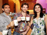 Prachi, Neil @ coffee shop launch