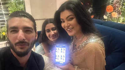 Sushmita Sen shares pictures with Rohman Shawl and daughter Renee from Diwali party, fans call them 'a cute little family'