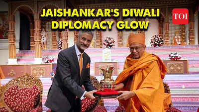 EAM Jaishankar lights up Diwali at Iconic Neasden Temple amidst UK diplomatic visit