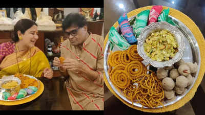 Ashok Saraf praises wife Nivedita Saraf for her Diwali special Faral in heartwarming video, watch here