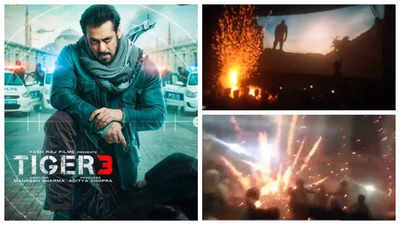 Salman Khan's 'Tiger 3' screening turns DANGEROUS after fans burst crackers, rockets inside movie theatre - WATCH