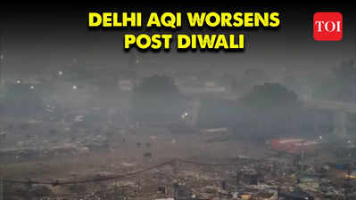 Drone Footage: Thick layer of haze engulfs Delhi-NCR