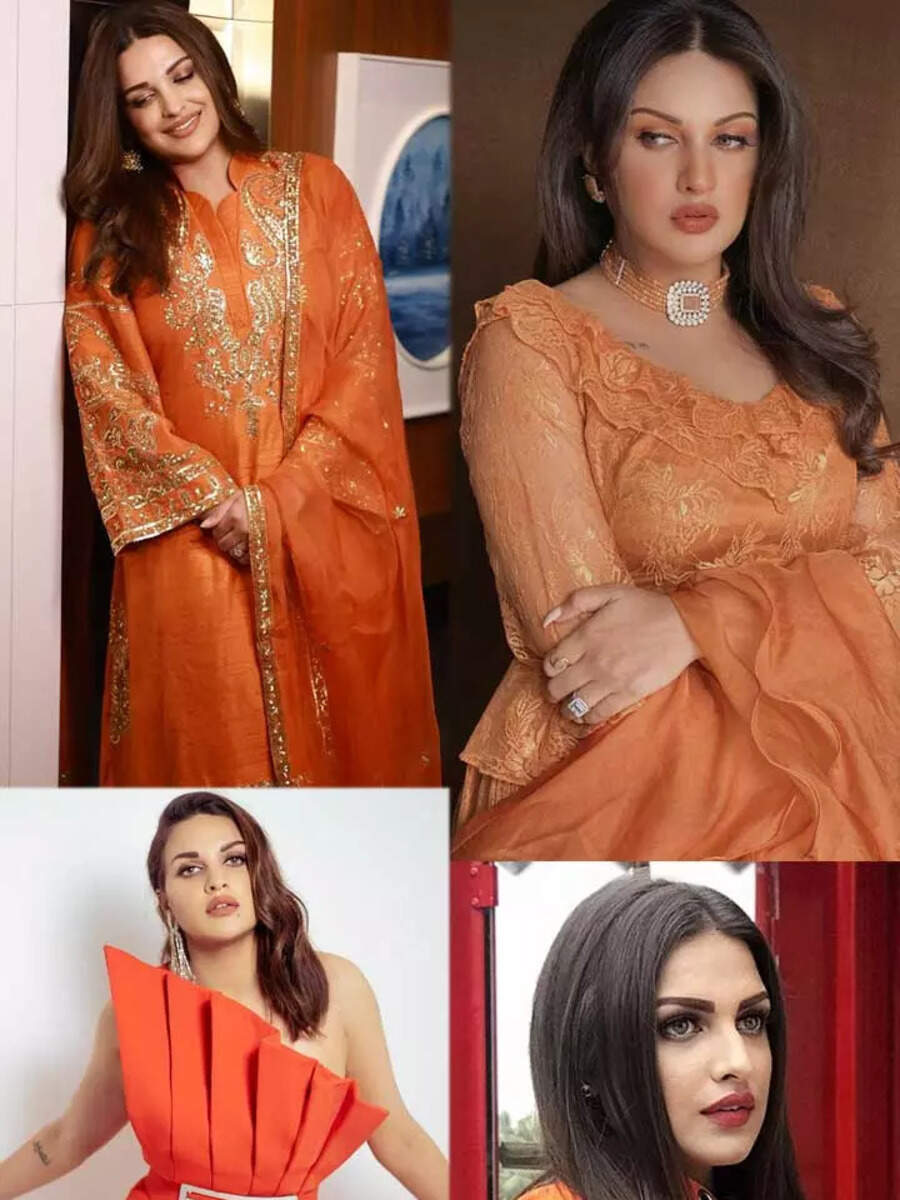 9 Times Himanshi Khurana slayed in saffron - Vimarsana News