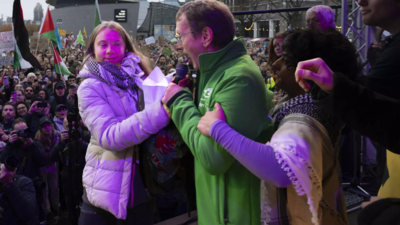 'Not here for political view': Man snatches Greta Thunberg’s mic at Amsterdam rally