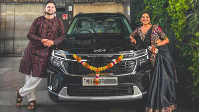 Siddharth Chandekar and Mitali Mayekar buy a luxury car on Diwali Padwa