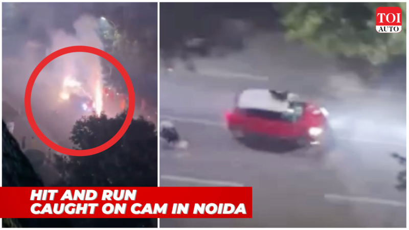 On cam: Three in ICU after Swift car runs over Noida family bursting ...