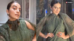 Akshara Singh shells out 'Diwali vibes' in green dress