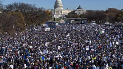 Washington: Tens of thousands rally for Israel in Washington - Times of ...