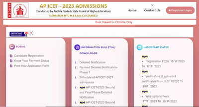 AP ICET Counselling 2023: Final phase registration begins today, apply for  MBA, MCA admissions - Times of India