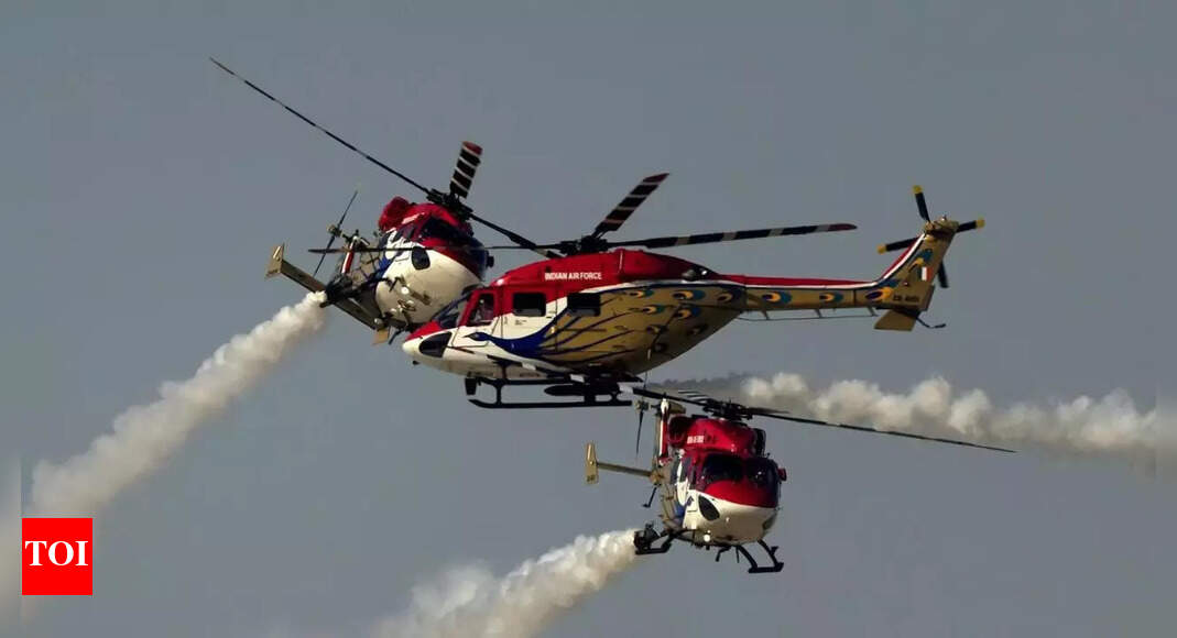 Tejas Jet: Indian Air Force's Sarang Helicopter team and Tejas Jet ...
