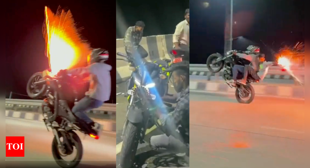 Motorcycle rocket launcher! Cops arrest 10 for performing dangerous stunts in viral video