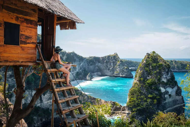 Paradise at Diamond Beach in Nusa Penida Island