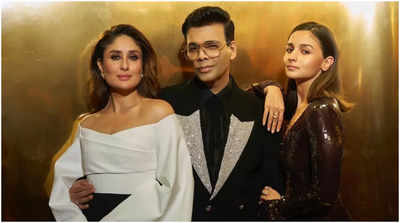 Kareena Kapoor Khan strikes a pose with Alia Bhatt and Karan Johar; calls it 'roast to friendship'
