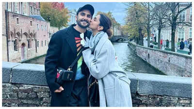 Deepika Padukone kisses Ranveer Singh on the cheek in new photo from their Belgium vacation - See post