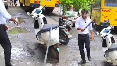 Ola customer thrashes electric scooter with rod: Here’s why