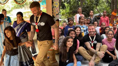 David Beckham promotes equality and empowerment for girls on his first visit to India