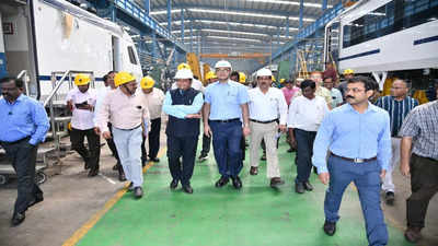 Railway Board member inspects Vande Bharat production at ICF