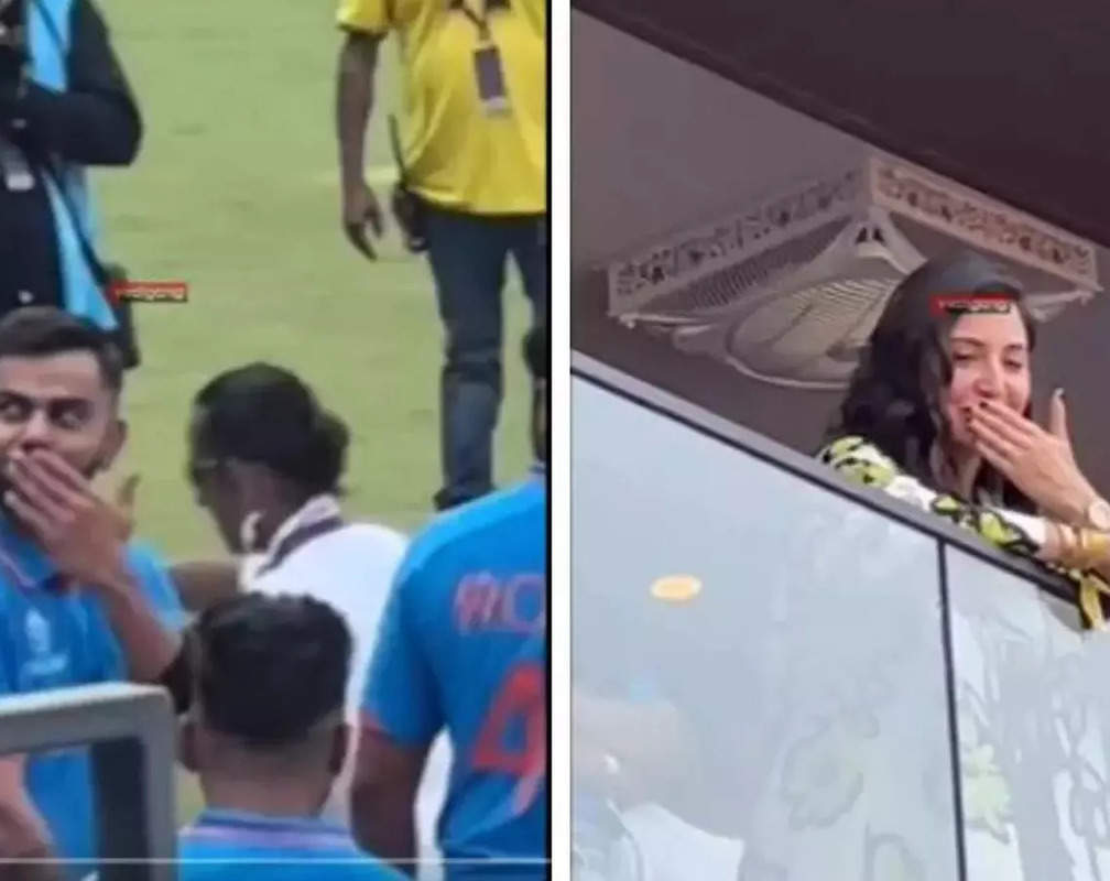 
Anushka Sharma gives major style goals in floral outfit, spotted giving flying kisses to hubby Virat Kohli at India vs New Zealand match
