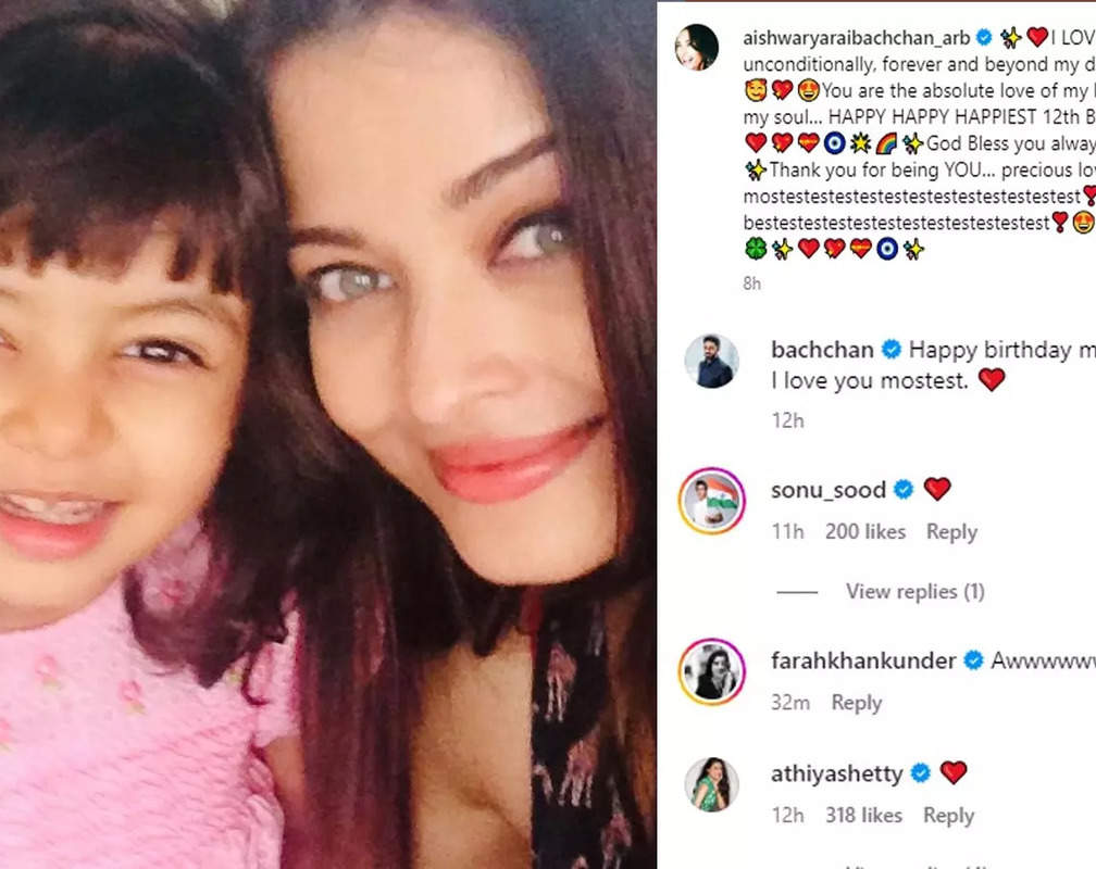 
Aishwarya Rai Bachchan’s cute birthday post for her daughter Aaradhya Bachchan’s 12th birthday grabs attention
