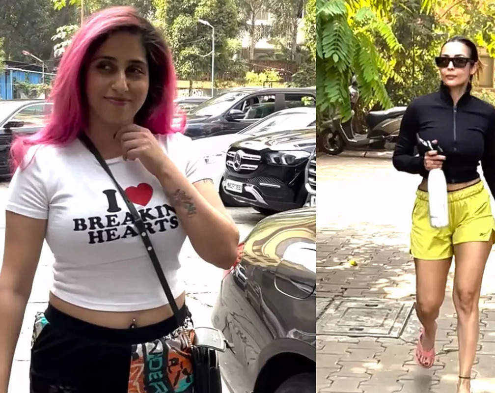 
Neha Bhasin rocks pink hair and slogan t-shirt; Malaika Arora papped after workout session
