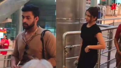 Varun Tej And Lavanya Tripathi Spotted At The Hyderabad Airport As The 