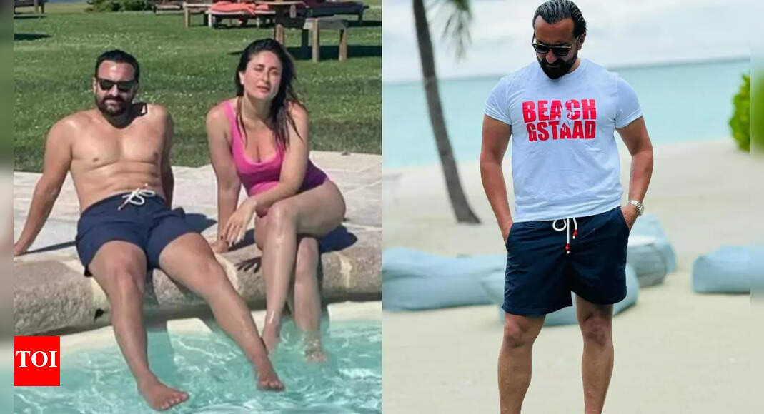 Kareena Kapoor Khan drops beach photos of Saif Ali Khan from their vacation, says ‘my hot husband’ | Hindi Movie News – Times of India