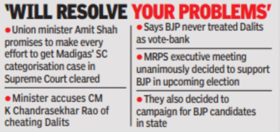 After Assurance, MRPS Decides To Unanimously Support BJP | Hyderabad ...