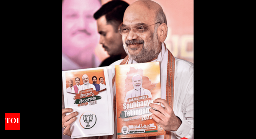 BJP T poll manifesto vows UCC in 6 mnths | Hyderabad News - Times of India