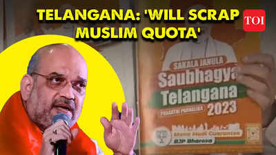 Telangana Election 2023: Amit Shah releases BJP poll manifesto, promises UCC, to scrap 4% Muslim reservation