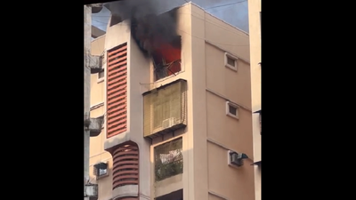 Navi Mumbai: Major fire breaks out on 12th floor apartment in Nerul building
