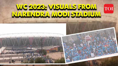 World Cup 2023: Captivating Aerial Views from Narendra Modi Stadium, Ahmedabad